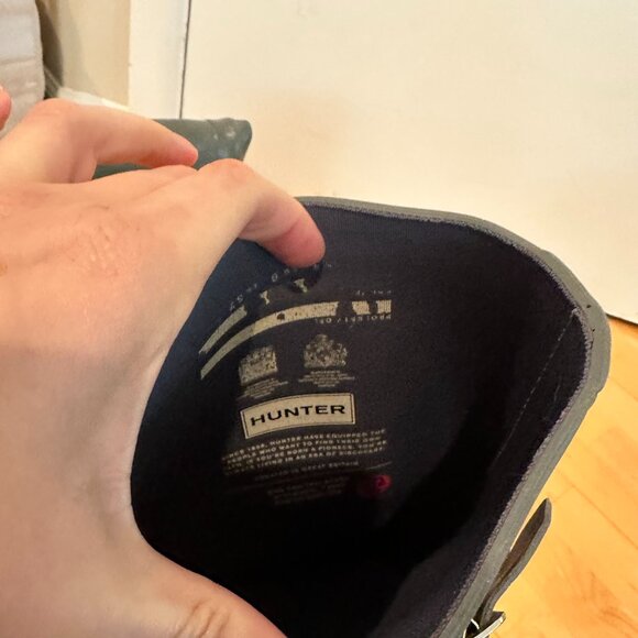 Hunter Boots Moss Green Shiney Size 6 - Picture 4 of 11